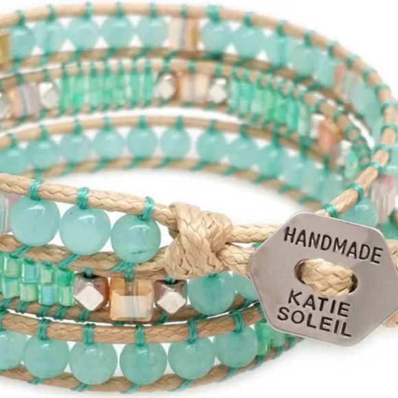 New Natural Stones 3 Wrap Bracelet - Picture 2 of 5